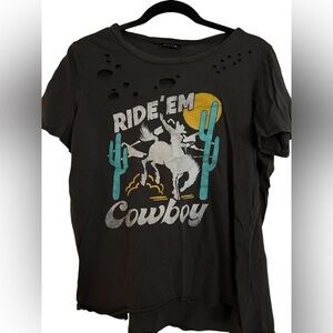 Cowboy Graphic Tee‎ - Black